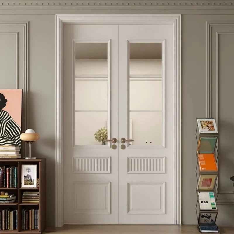 Mo Fan wholesale solid wood composite paint door bedroom room study double door white European French retro style home
Mo Fan wholesale solid wood composite paint door bedroom room study double door white European French retro style home