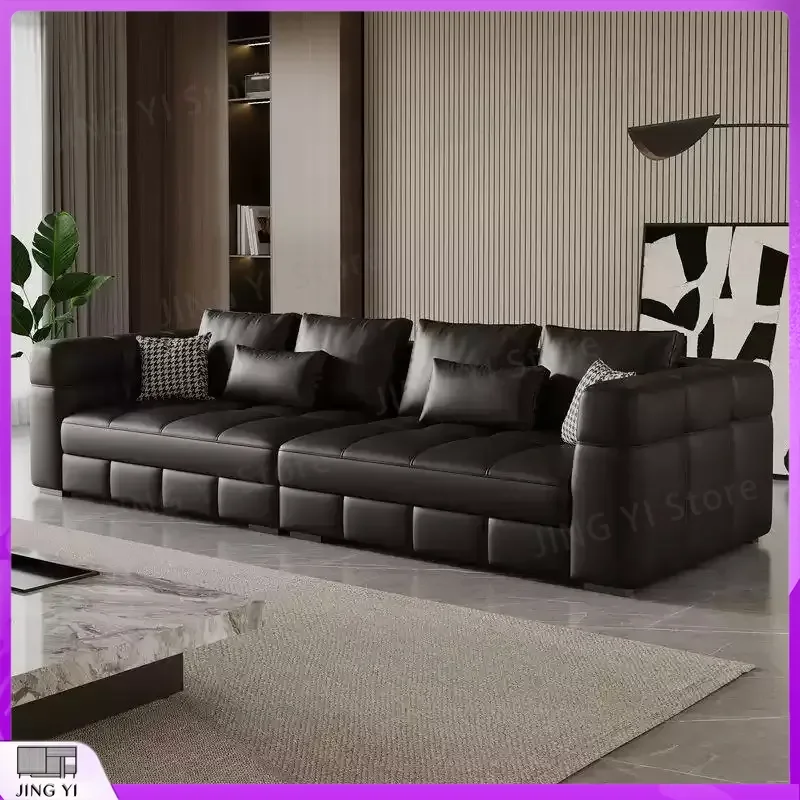 Italian Minimalist Leather Coffee Table Set for Small Apartment Living Room Modern Straight Sofa with Customizable Size
Italian Minimalist Leather Coffee Table Set for Small Apartment Living Room Modern Straight Sofa with Customizable Size