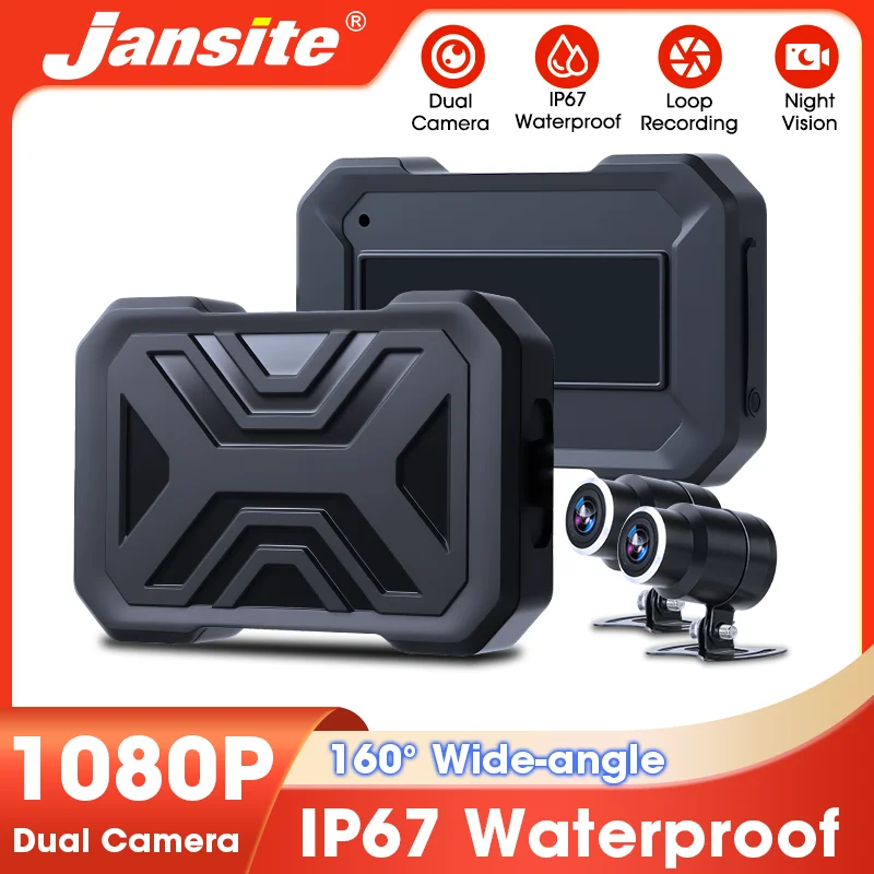 Jansite 1080P Motorcycle DVR IP67 Waterproof Moto Dashcam Dual Camera Dash Cam Video Recorder Black Box Starlight Night Vision
Jansite 1080P Motorcycle DVR IP67 Waterproof Moto Dashcam Dual Camera Dash Cam Video Recorder Black Box Starlight Night Vision