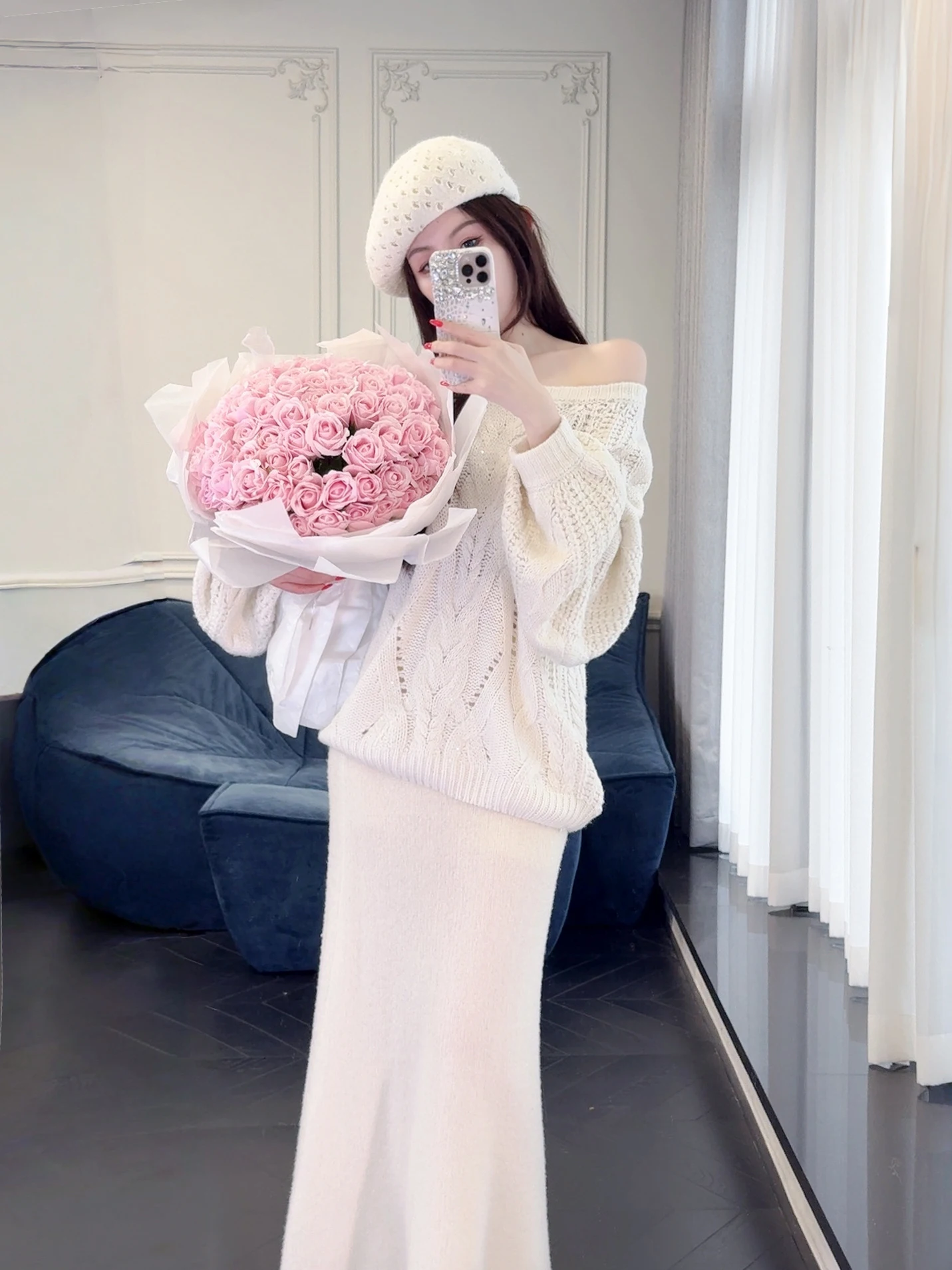 Свитер свободного кроя с вырезами и рукавами-фонариками из смесовой ткани с круглым вырезом от Yuxiao Xiang, повседневный, эксклюзивно онлайн
Свитер свободного кроя с вырезами и рукавами-фонариками из смесовой ткани с круглым вырезом от Yuxiao Xiang, повседневный, эксклюзивно онлайн