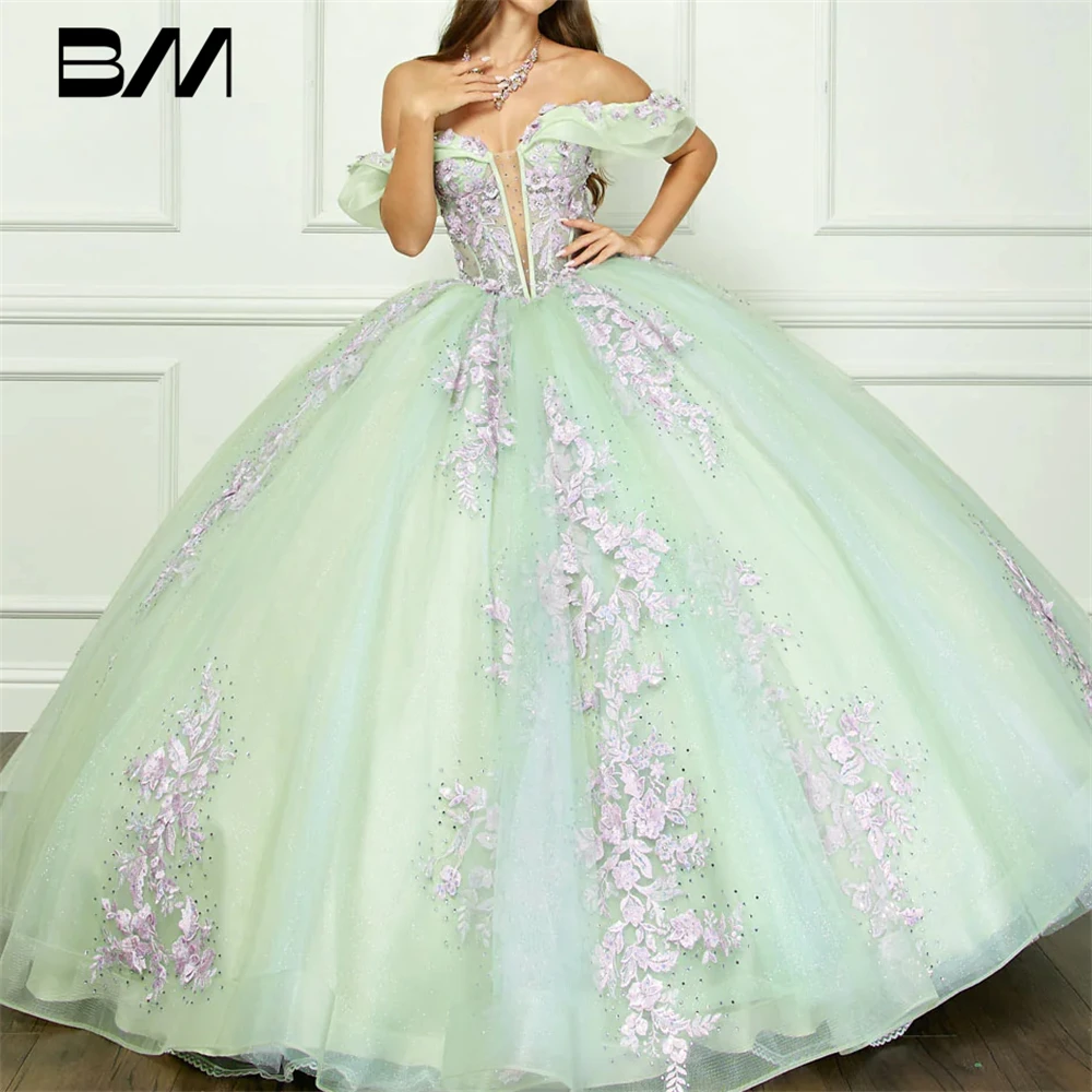 Romantic Mint Sweet 15 Dress, Quinceanera Dresses for Party Birthday Costume Formal Dress with Floral Appliques Custmized
Romantic Mint Sweet 15 Dress, Quinceanera Dresses for Party Birthday Costume Formal Dress with Floral Appliques Custmized
