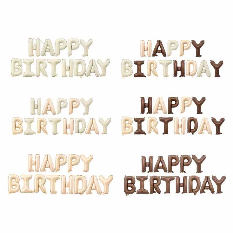 Cream Caramel Chocolate Letter Birthday Set, Baby Birthday Decoration Balloon, 16"
Cream Caramel Chocolate Letter Birthday Set, Baby Birthday Decoration Balloon, 16"