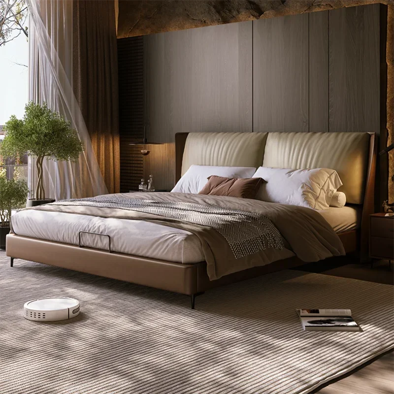 Luxury Double Bed Bedroom King Size Modern Sofa Platform Sleeping Massage Bed Leather Loft Letto Matrimoniale Unique Furniture
Luxury Double Bed Bedroom King Size Modern Sofa Platform Sleeping Massage Bed Leather Loft Letto Matrimoniale Unique Furniture