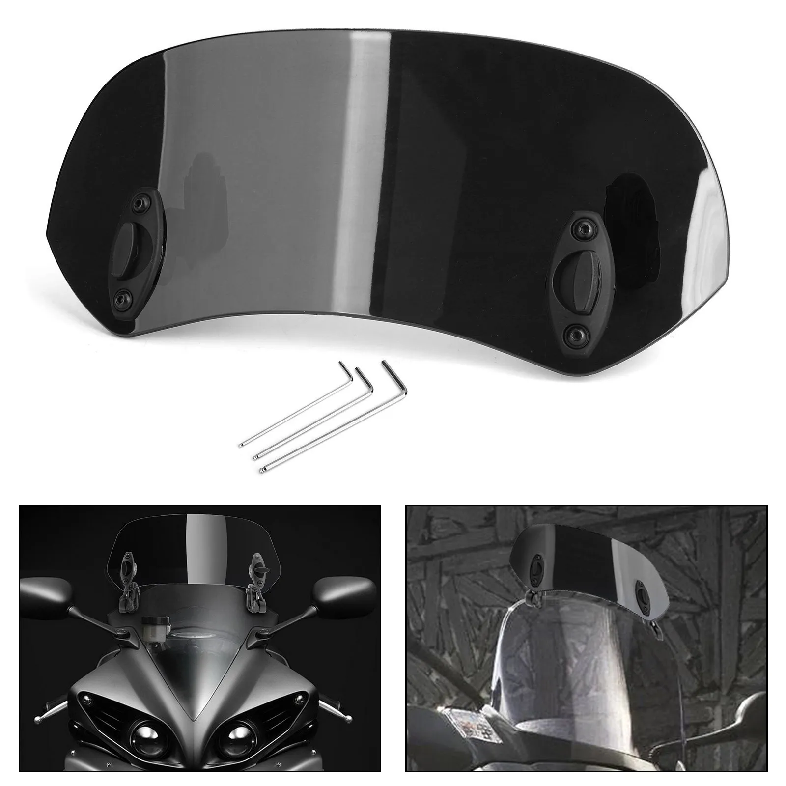 Adjustable Clip On Windshield Extension Spoiler Wind Deflector Motorcycles Windshield Body Cover
Adjustable Clip On Windshield Extension Spoiler Wind Deflector Motorcycles Windshield Body Cover