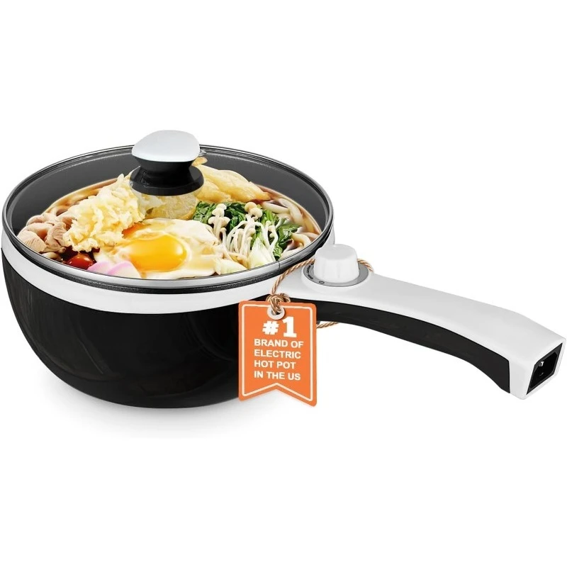 Hot Pot Electric Upgraded, Non-Stick Sauté Pan, Rapid Noodles Electric Pot, 1.5L Mini Portable Hot Pot for Steak, Egg, Fri
Hot Pot Electric Upgraded, Non-Stick Sauté Pan, Rapid Noodles Electric Pot, 1.5L Mini Portable Hot Pot for Steak, Egg, Fri