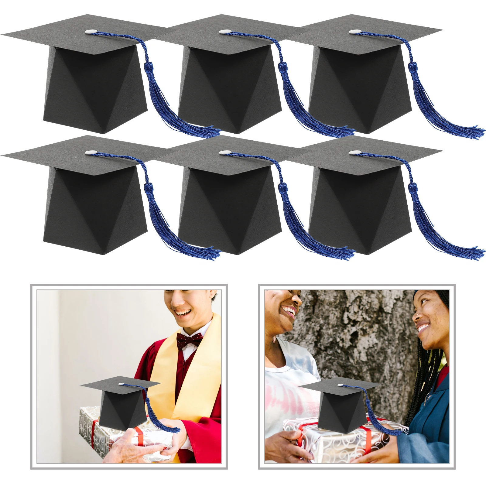 50pcs Graduation Cap Boxes Yellow Tassels Candy Wrappers Party Supplies Gift Packaging Sweets Container Quality Card
50pcs Graduation Cap Boxes Yellow Tassels Candy Wrappers Party Supplies Gift Packaging Sweets Container Quality Card