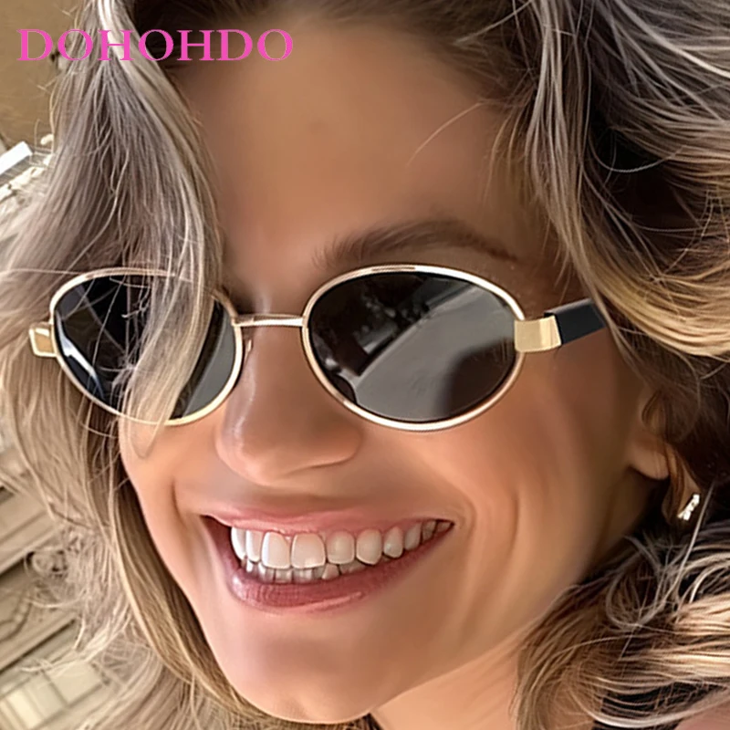 Men Women Small Oval Sunglasses Fashion Brand Designer Metal Sun Glasses Driving Shades Summer Traveling UV400 Unisex Eyeglasses
Men Women Small Oval Sunglasses Fashion Brand Designer Metal Sun Glasses Driving Shades Summer Traveling UV400 Unisex Eyeglasses