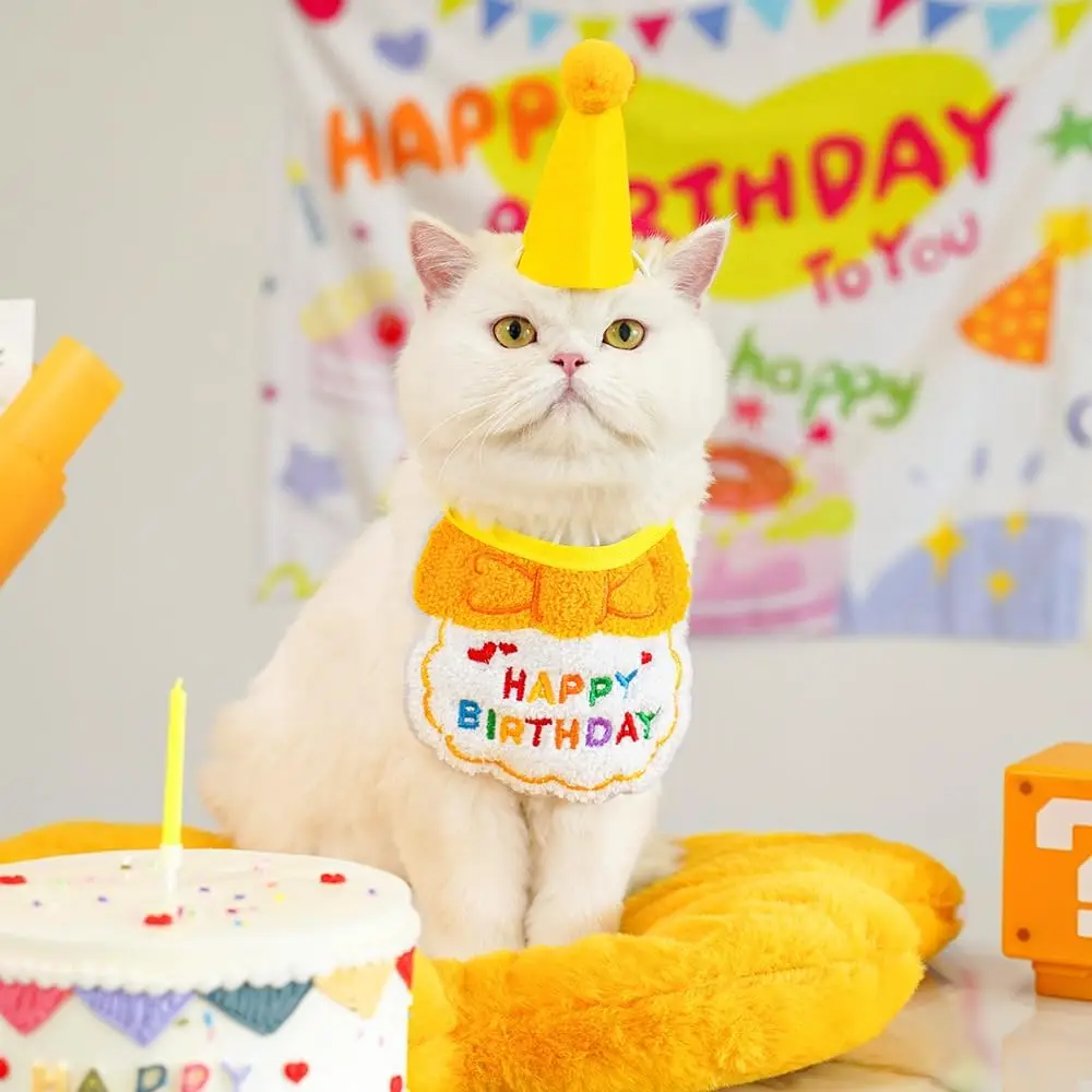 Dog Cat Birthday Bandana Hat Set Pet Party Costume Decor Yellow
Dog Cat Birthday Bandana Hat Set Pet Party Costume Decor Yellow