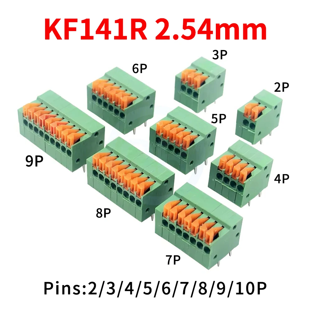 (5/10Pcs) 2.54mm Pitch KF141V KF141R Spring Screwless Terminal Block Straight Bent Foot 2P~10P PCB Connector 2.54 EX 141V 141R
(5/10Pcs) 2.54mm Pitch KF141V KF141R Spring Screwless Terminal Block Straight Bent Foot 2P~10P PCB Connector 2.54 EX 141V 141R
