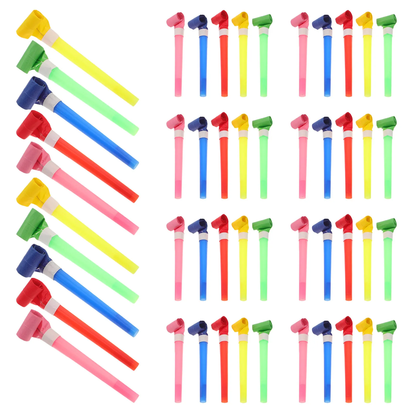 50Pcs Party Noisemaker Whistles Colorful Plastic Blow Horns Fun Loud Crisp Sound Birthday Graduation Wedding Goodie Bag Fillers
50Pcs Party Noisemaker Whistles Colorful Plastic Blow Horns Fun Loud Crisp Sound Birthday Graduation Wedding Goodie Bag Fillers