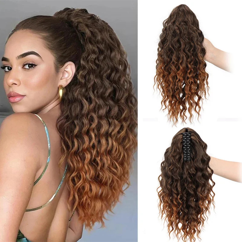 Women's wig , African large claw clip , deep curly , fluffy high ponytail
Women's wig , African large claw clip , deep curly , fluffy high ponytail