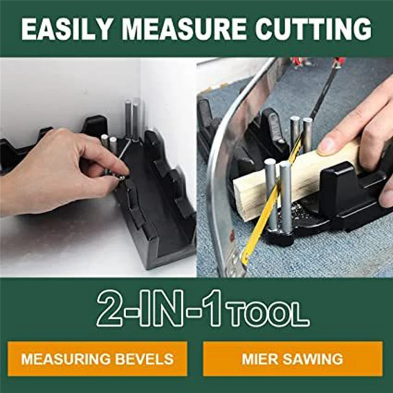 A17Z 2-In-1 Miter Measuring Cutting Tool Miter Saw Protractor Goniometer for Home Improvement Woodworking Work
A17Z 2-In-1 Miter Measuring Cutting Tool Miter Saw Protractor Goniometer for Home Improvement Woodworking Work