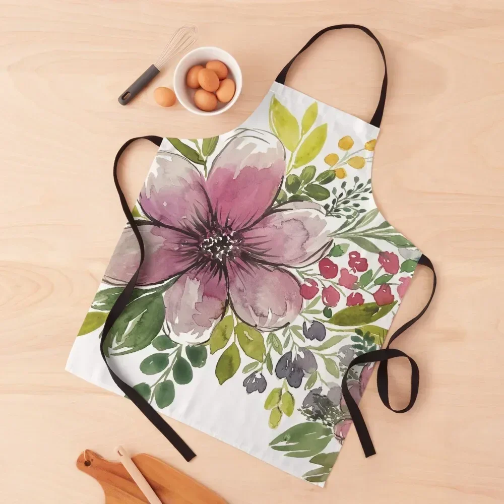Watercolor Flower Pop Art Apron barber uniform Kitchen Chef with pockets For Women Apron 
Watercolor Flower Pop Art Apron barber uniform Kitchen Chef with pockets For Women Apron