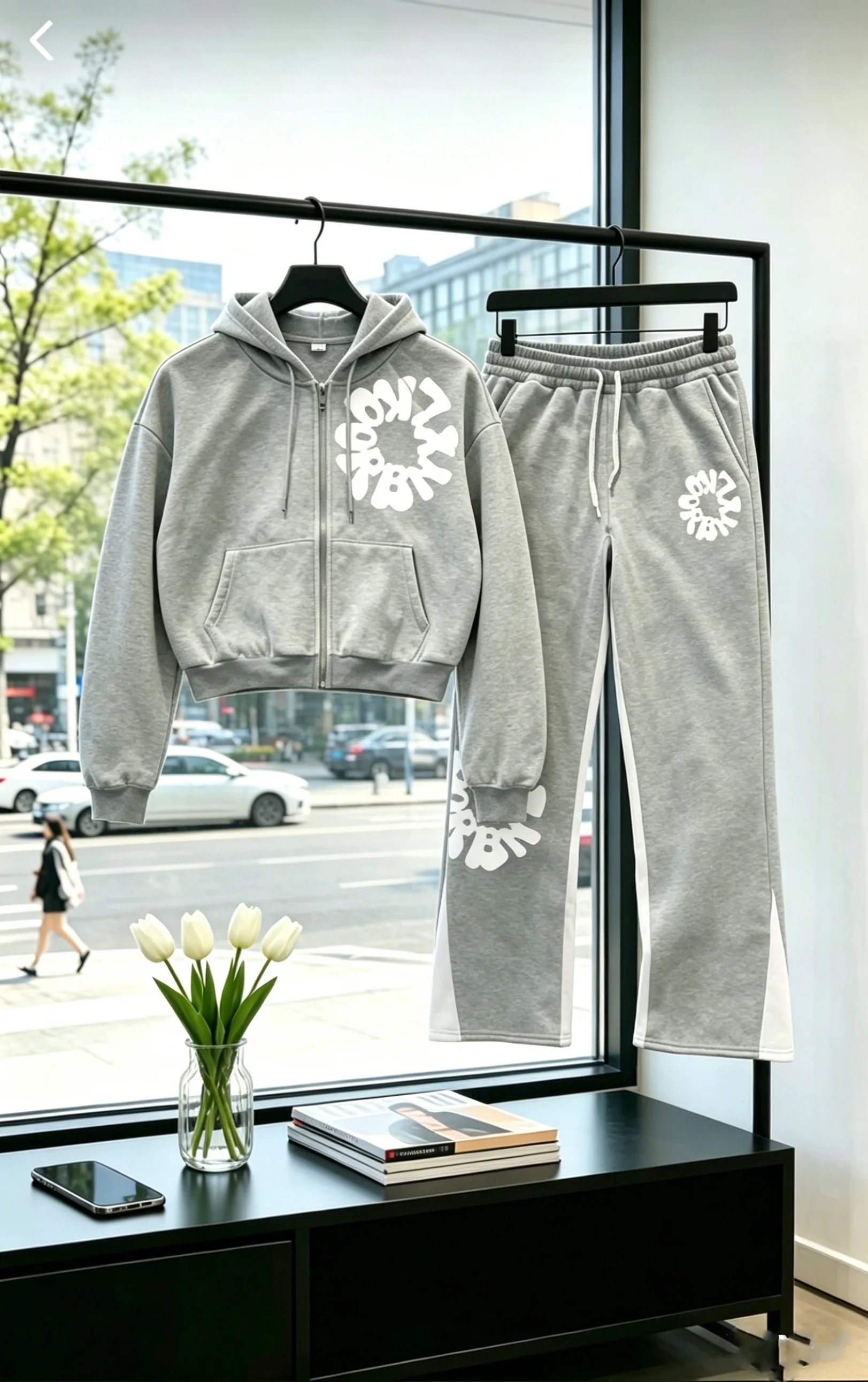 Unisex Couples Floral Tracksuit: Your Go-To Flare Pants & Hoodie Set for Campus, Concerts & Daily Street Style
Unisex Couples Floral Tracksuit: Your Go-To Flare Pants & Hoodie Set for Campus, Concerts & Daily Street Style