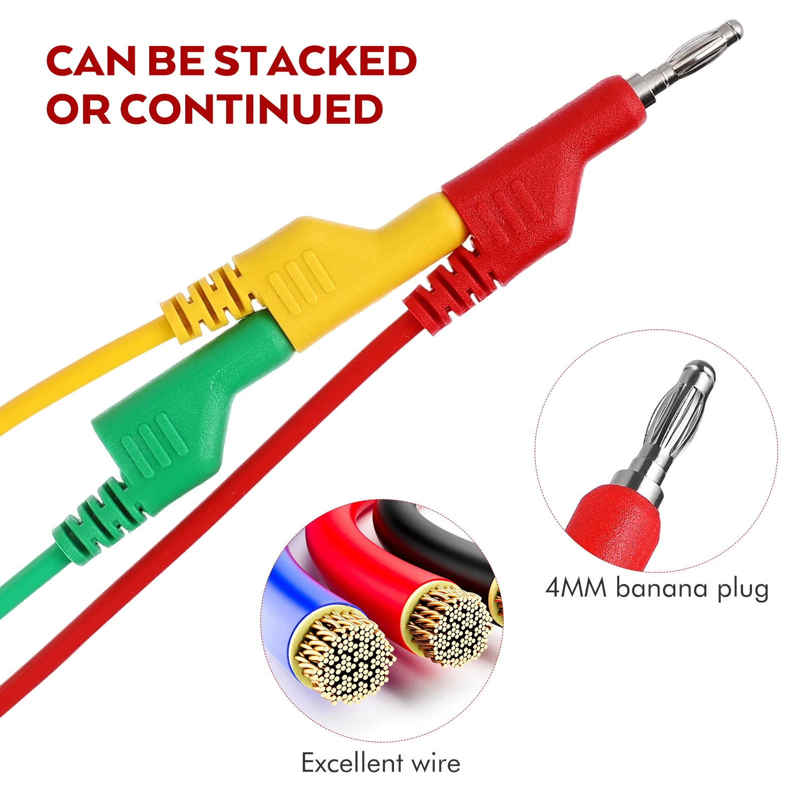 5 Multimeter Leads 4mm Banana Plug 10 Crocodile Banana Plug Test Leads Clips Probes Electrical Testing Accessories Kit
5 Multimeter Leads 4mm Banana Plug 10 Crocodile Banana Plug Test Leads Clips Probes Electrical Testing Accessories Kit