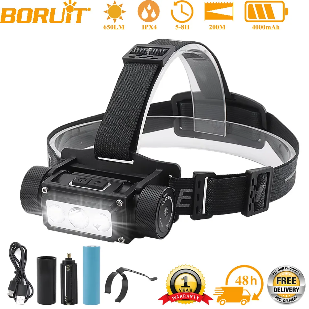 BORUiT B39 LED Headlamp Max.4000LM Headlight 21700/18650 TYPE-C Rechargeable Head Torch Camping Hunting Fishing Flashlight
BORUiT B39 LED Headlamp Max.4000LM Headlight 21700/18650 TYPE-C Rechargeable Head Torch Camping Hunting Fishing Flashlight