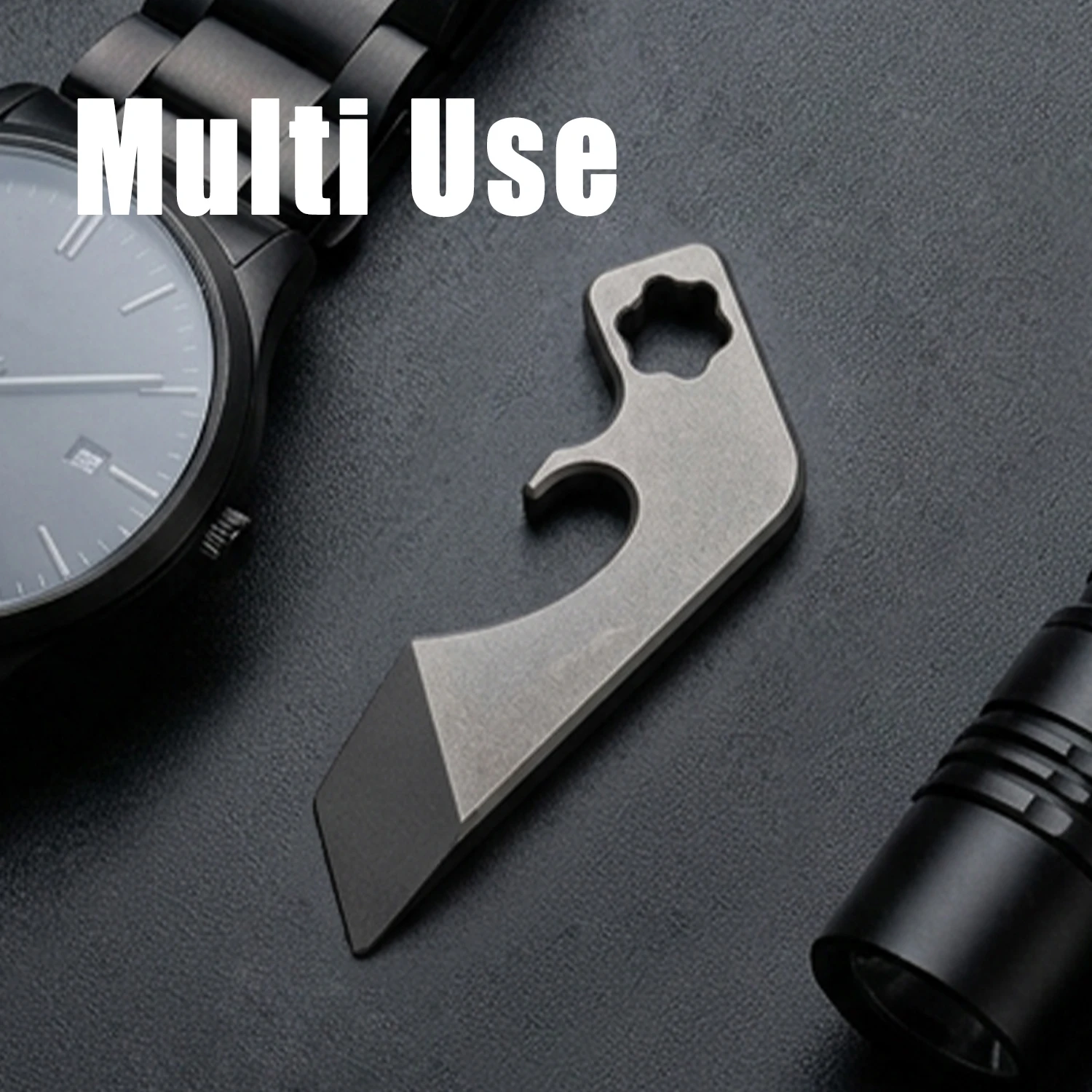 Titanium pendant, bottle opener, multifunctional mini EDC tool
Titanium pendant, bottle opener, multifunctional mini EDC tool