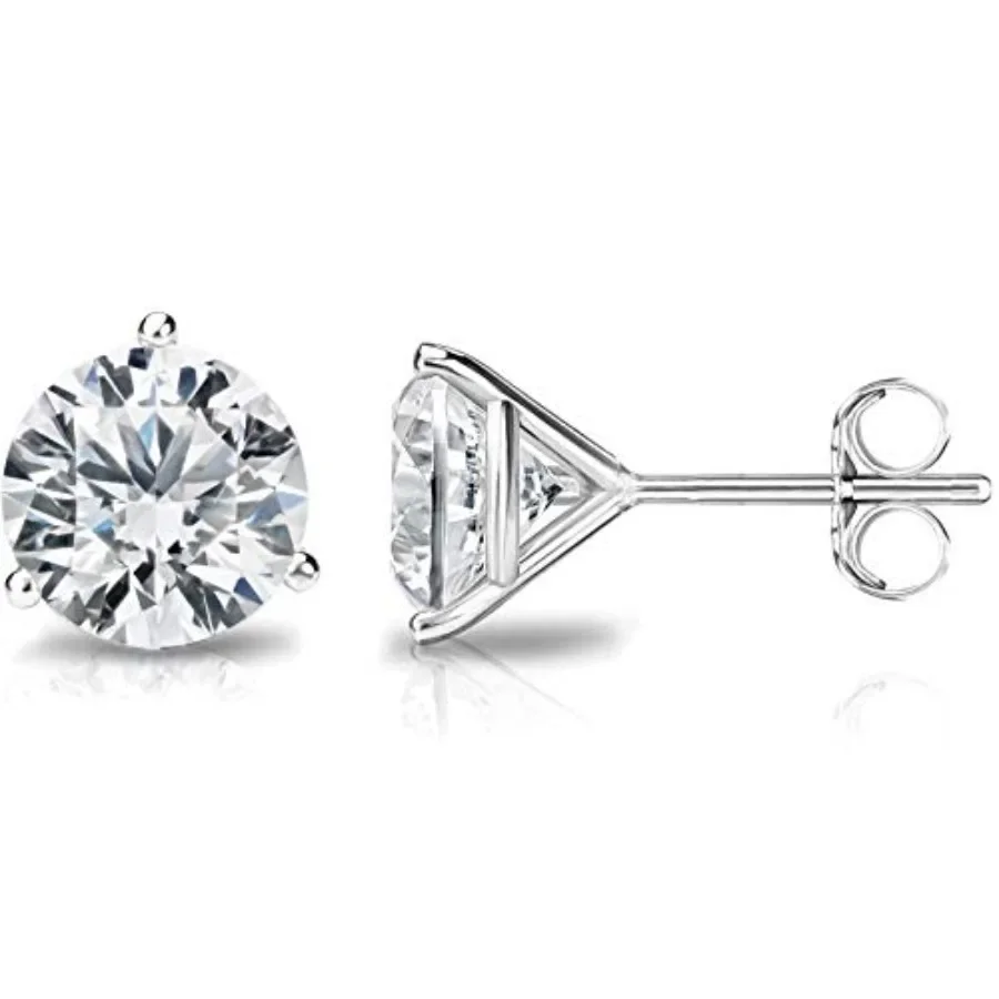 14K Gold Plated 925 Sterling Silver Cubic Zirconia Stud Earrings for Women - Simulated Diamond CZ Earrings
14K Gold Plated 925 Sterling Silver Cubic Zirconia Stud Earrings for Women - Simulated Diamond CZ Earrings