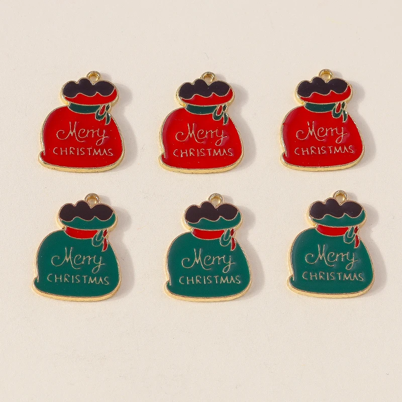 20pcs 16x21mm Cute Enamel Merry Christmas Blessing Bag Charms Pendants for Making DIY Drop Earrings Necklaces Jewelry Findings
20pcs 16x21mm Cute Enamel Merry Christmas Blessing Bag Charms Pendants for Making DIY Drop Earrings Necklaces Jewelry Findings 