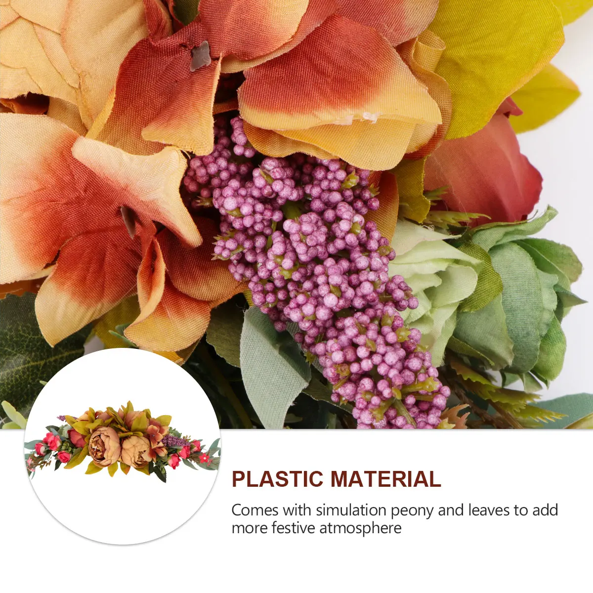 1pc Artificial Peony Garland Festival Decoration Door Ornament Wedding Wreath Wall Shop Window Decor Photo Prop
1pc Artificial Peony Garland Festival Decoration Door Ornament Wedding Wreath Wall Shop Window Decor Photo Prop