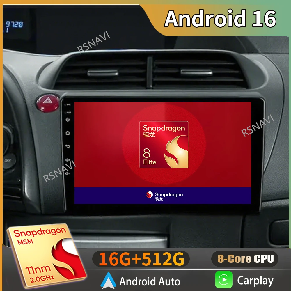 Android 16 Carplay Auto For Honda Civic Hatchback 2006 2007 2008 2009 2010 2011 Multimedia Car Radio Player WIFI+4G 2DIN Stereo
Android 16 Carplay Auto For Honda Civic Hatchback 2006 2007 2008 2009 2010 2011 Multimedia Car Radio Player WIFI+4G 2DIN Stereo