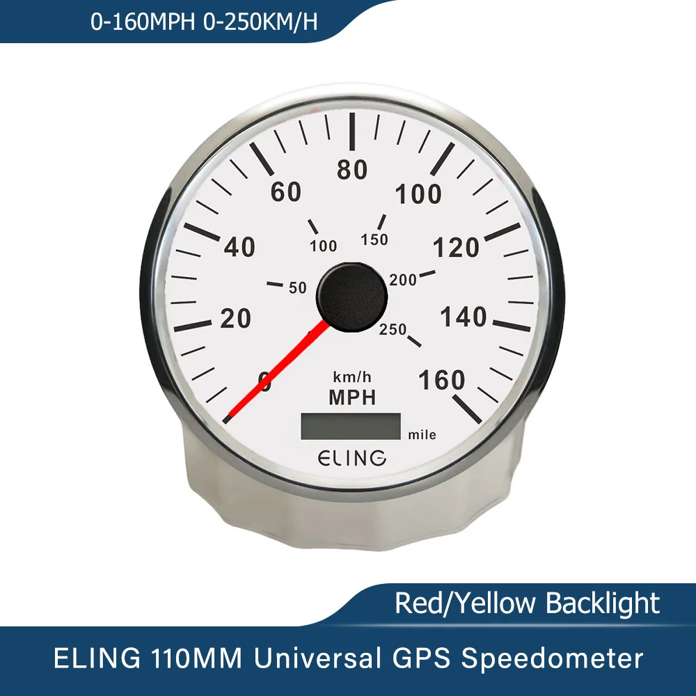 ELING 110mm Car Truck Vessels Yachts GPS Speedometer 0-40MPH 0-80MPH 0-160MPH Odometer with Total Mileage with Backlight 12V 24V
ELING 110mm Car Truck Vessels Yachts GPS Speedometer 0-40MPH 0-80MPH 0-160MPH Odometer with Total Mileage with Backlight 12V 24V