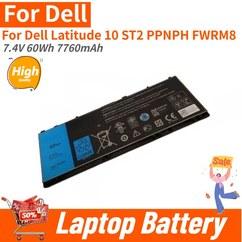 High Quality 7.4V 7760mAh Replacement Laptop Battery For Dell Latitude 10 ST2 PPNPH FWRM8 Tablet Notebook Computer Brand New
High Quality 7.4V 7760mAh Replacement Laptop Battery For Dell Latitude 10 ST2 PPNPH FWRM8 Tablet Notebook Computer Brand New