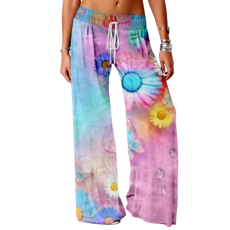 Spring Summer Fashion Casual Floral Wide Leg Pants Elastic Waist Pants Stylish Streetwear Women Loose Pants Joggers Women Chic
Spring Summer Fashion Casual Floral Wide Leg Pants Elastic Waist Pants Stylish Streetwear Women Loose Pants Joggers Women Chic