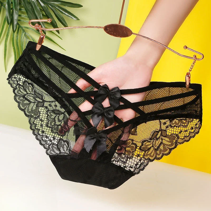 G String Women Flower Lace Hollow String Thin Strap Panties Underwear Transparent Briefs Lingerie Female Bow Sweet Underpants
G String Women Flower Lace Hollow String Thin Strap Panties Underwear Transparent Briefs Lingerie Female Bow Sweet Underpants