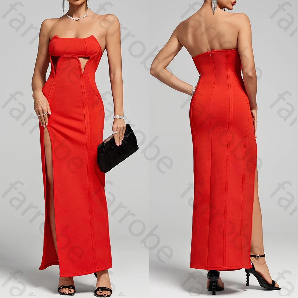Customized Emery Strapless Red Bandage Cut Out Maxi Dress Evening Dresses Sleeveless Exquisite High Quality Party Prom Gowns
Customized Emery Strapless Red Bandage Cut Out Maxi Dress Evening Dresses Sleeveless Exquisite High Quality Party Prom Gowns