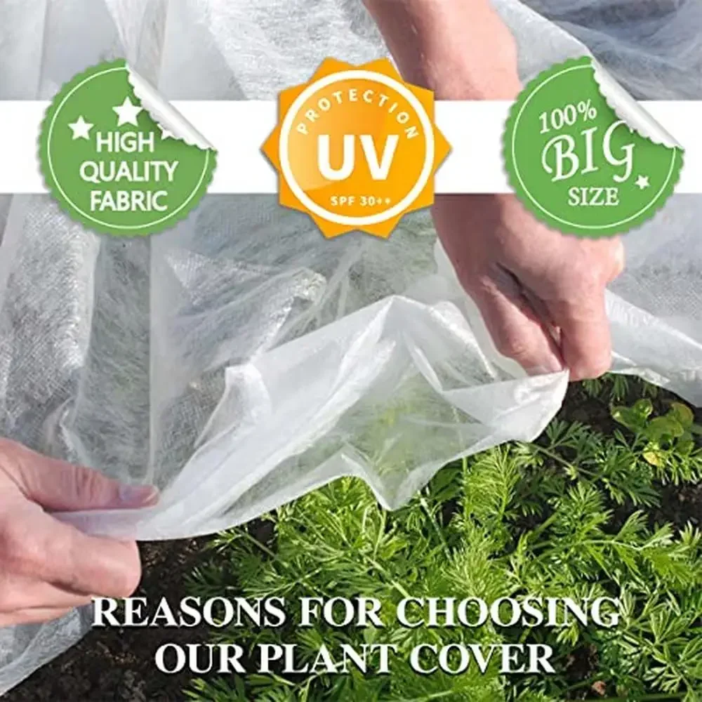 Freeze Protection Plant Blankets 7FT x 100FT 0.9oz Non-Woven Breathable Frost Cloth Garden Winter Sun Protection Row Cover Frost
Freeze Protection Plant Blankets 7FT x 100FT 0.9oz Non-Woven Breathable Frost Cloth Garden Winter Sun Protection Row Cover Frost