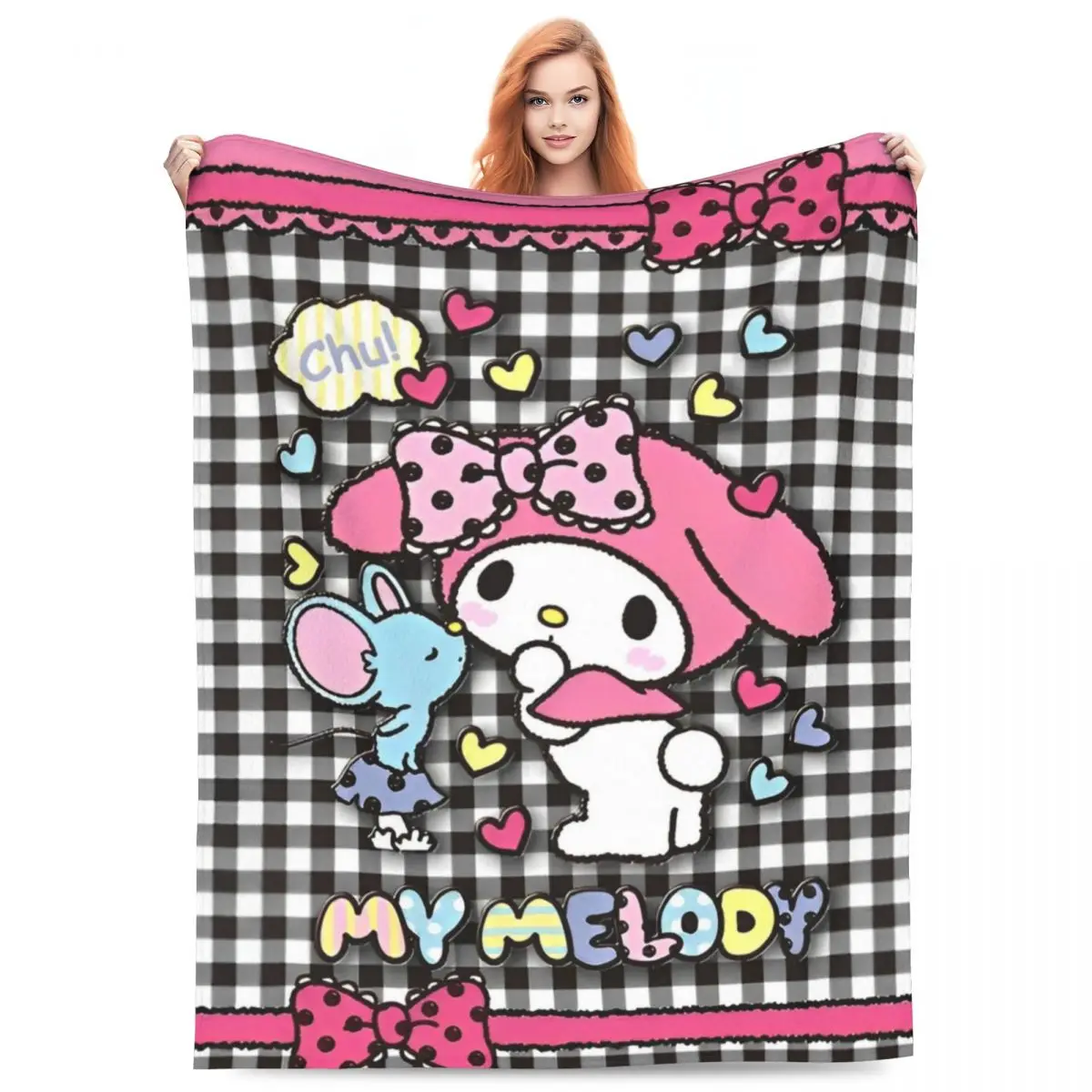 Супер мягкие одеяла для кемпинга с рисунком Sanrio My Melody, фланелевое покрывало для гостиной, эстетическое покрывало для дивана-кровати
Супер мягкие одеяла для кемпинга с рисунком Sanrio My Melody, фланелевое покрывало для гостиной, эстетическое покрывало для дивана-кровати