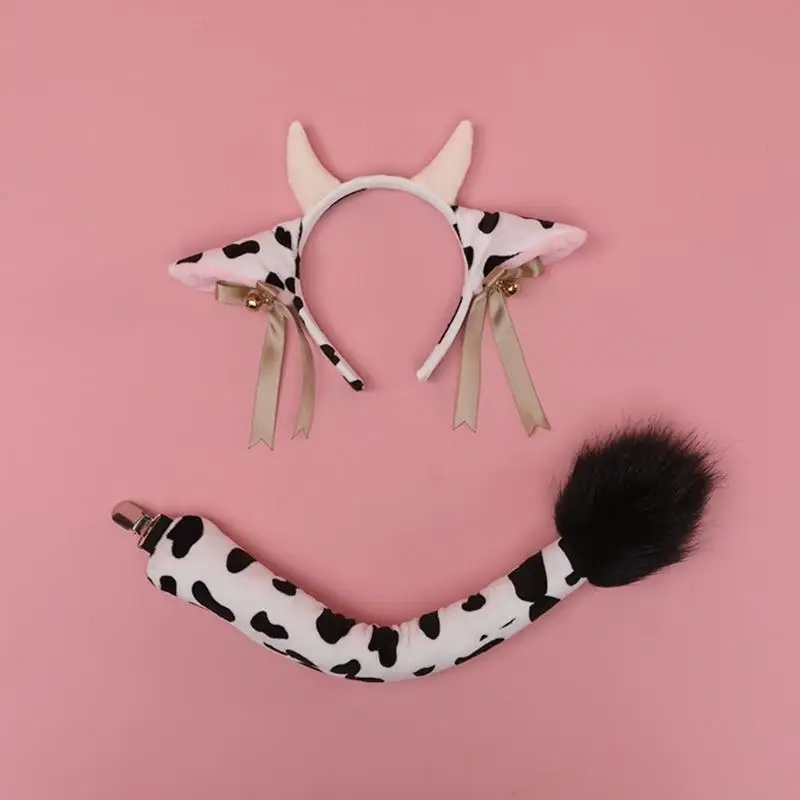 X4YC Cosplay Furry Animal Cow Ears Hair Hoop Tail Set Costume Long Fur Headpiece for Halloween Party Decoration
X4YC Cosplay Furry Animal Cow Ears Hair Hoop Tail Set Costume Long Fur Headpiece for Halloween Party Decoration