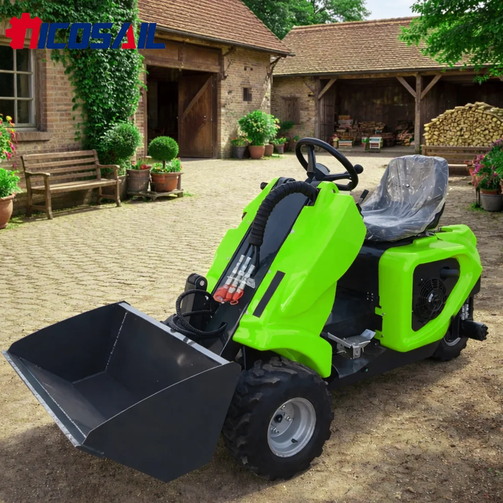 Nicosail Mini skid steer loader for narrow space CE EPA 350kg Load LED Lights for Residential Renovation Yard Work
Nicosail Mini skid steer loader for narrow space CE EPA 350kg Load LED Lights for Residential Renovation Yard Work