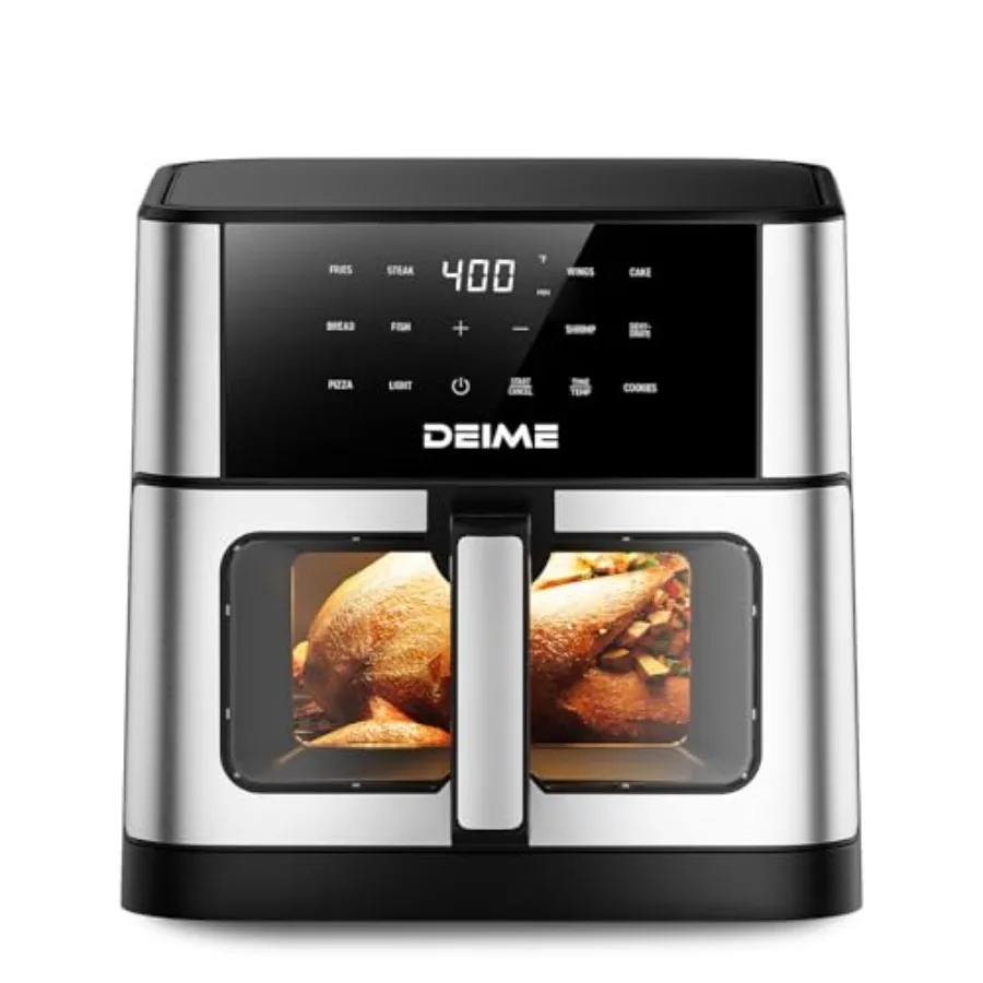 10.2 QT 1700W Large Ccity Air Fryer Oilless Healthy Cooker with 10 Preset Functions Non-Stick Basket Visual Cooking Window for
10.2 QT 1700W Large Ccity Air Fryer Oilless Healthy Cooker with 10 Preset Functions Non-Stick Basket Visual Cooking Window for