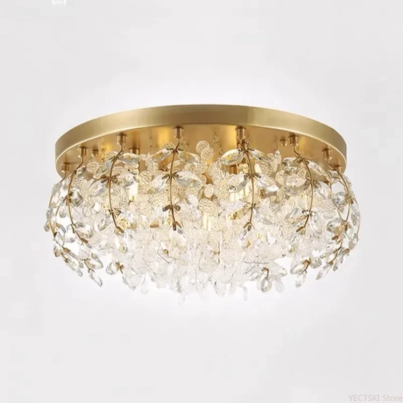 GHEUVNJ Flower bud mist crystal ceiling light European style light luxury circular living room master light bedroom
GHEUVNJ Flower bud mist crystal ceiling light European style light luxury circular living room master light bedroom