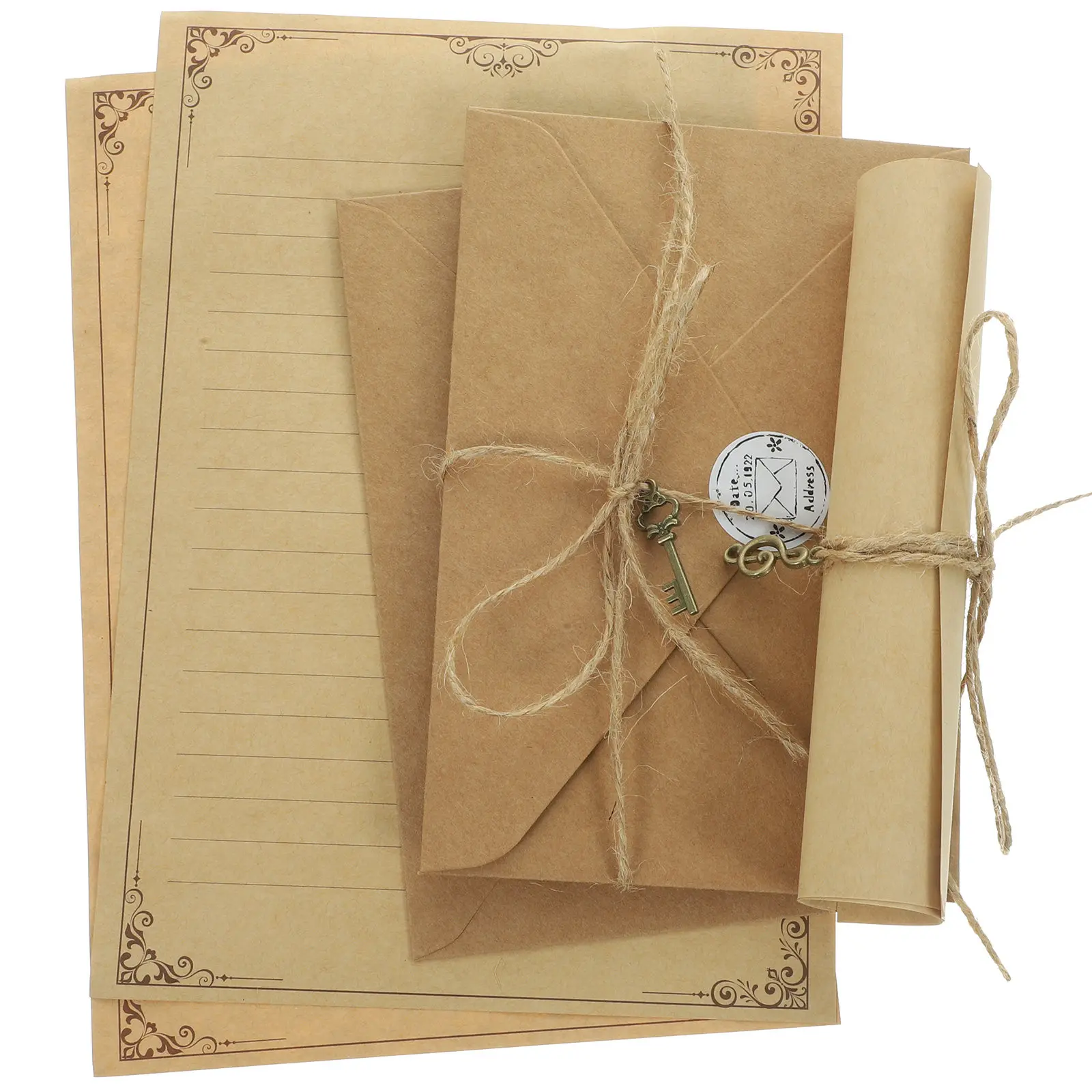 2Sets Vintage Envelope Letter Paper Kit Thin Small Size Writing Paper A5 Retro Style Stationery Set Notebook Insert
2Sets Vintage Envelope Letter Paper Kit Thin Small Size Writing Paper A5 Retro Style Stationery Set Notebook Insert