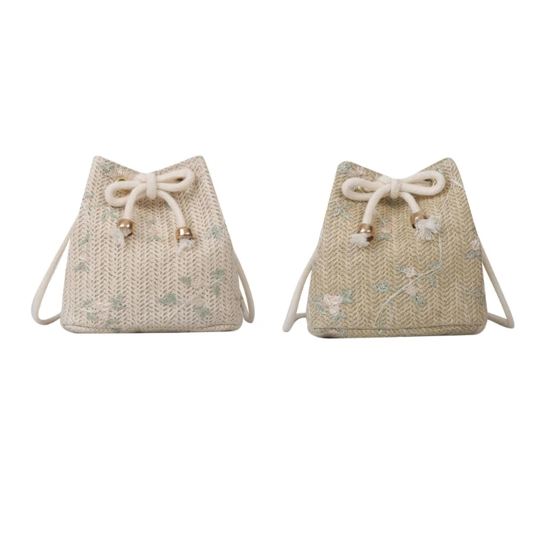Straw Bucket Bag for Women Drawstring Crossbody Bag Female Casual Shoulder Bag All-matching Summer Beach-Handbag
Straw Bucket Bag for Women Drawstring Crossbody Bag Female Casual Shoulder Bag All-matching Summer Beach-Handbag