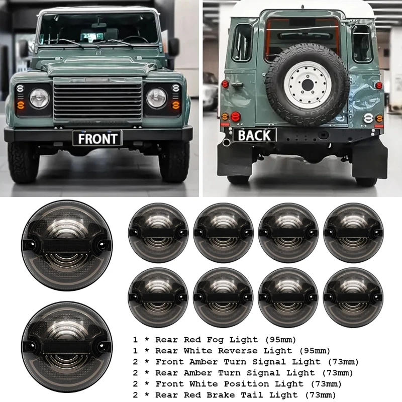 10pcs/set LED Car Indicator Light Upgrade Kit For Land Rover 90/110 1983-1990 Defender 1990-2016 Reversing Turn Signal Fog Lamp
10pcs/set LED Car Indicator Light Upgrade Kit For Land Rover 90/110 1983-1990 Defender 1990-2016 Reversing Turn Signal Fog Lamp