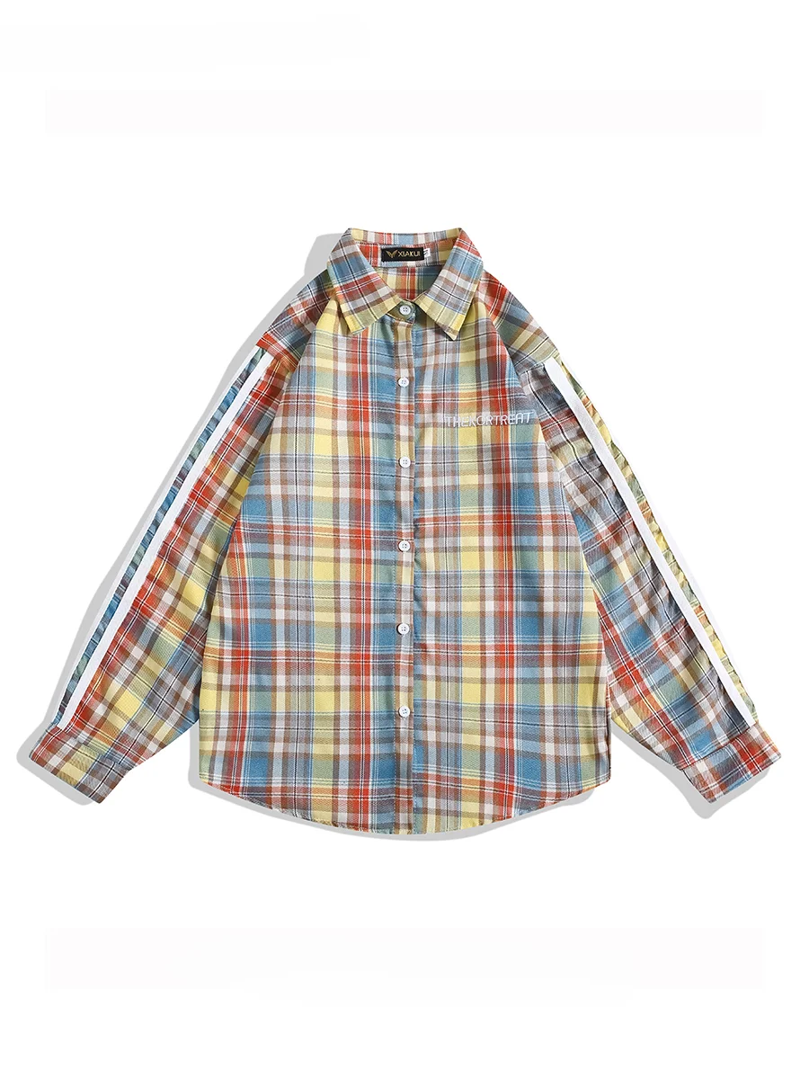 Men's American Retro Striped Plaid Shirt Trendy Street Spring Autumn Lapel Long-sleeved Casual Versatile Single-breasted Blouse
Men's American Retro Striped Plaid Shirt Trendy Street Spring Autumn Lapel Long-sleeved Casual Versatile Single-breasted Blouse