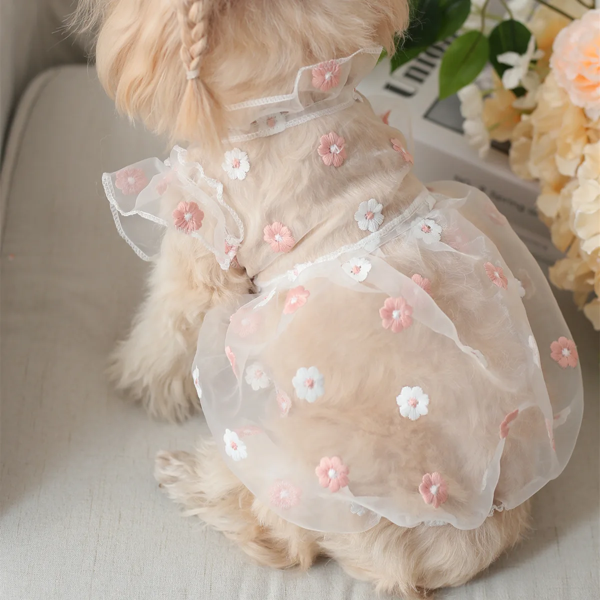 Pet Puppy Organza Embroidered Dasiy Pet Dress Summer Fashion Dog Teddy Cat Dress Chihuahua Pet Clothing
Pet Puppy Organza Embroidered Dasiy Pet Dress Summer Fashion Dog Teddy Cat Dress Chihuahua Pet Clothing