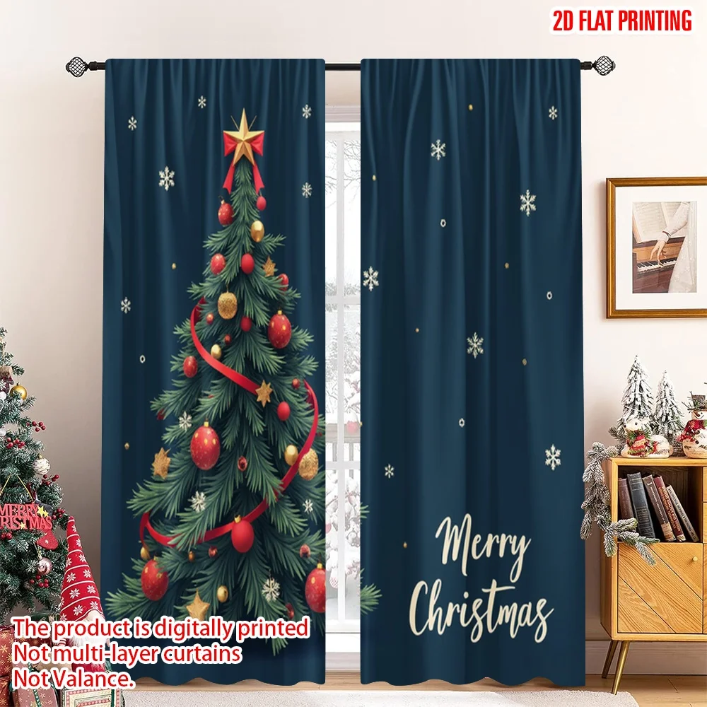 2pcs 2D flat printing Merry Christmas Popular Drapes Merry Christmas Tree Snow 100% Polyester Without Electricity 0 Perfect for 
2pcs 2D flat printing Merry Christmas Popular Drapes Merry Christmas Tree Snow 100% Polyester Without Electricity 0 Perfect for