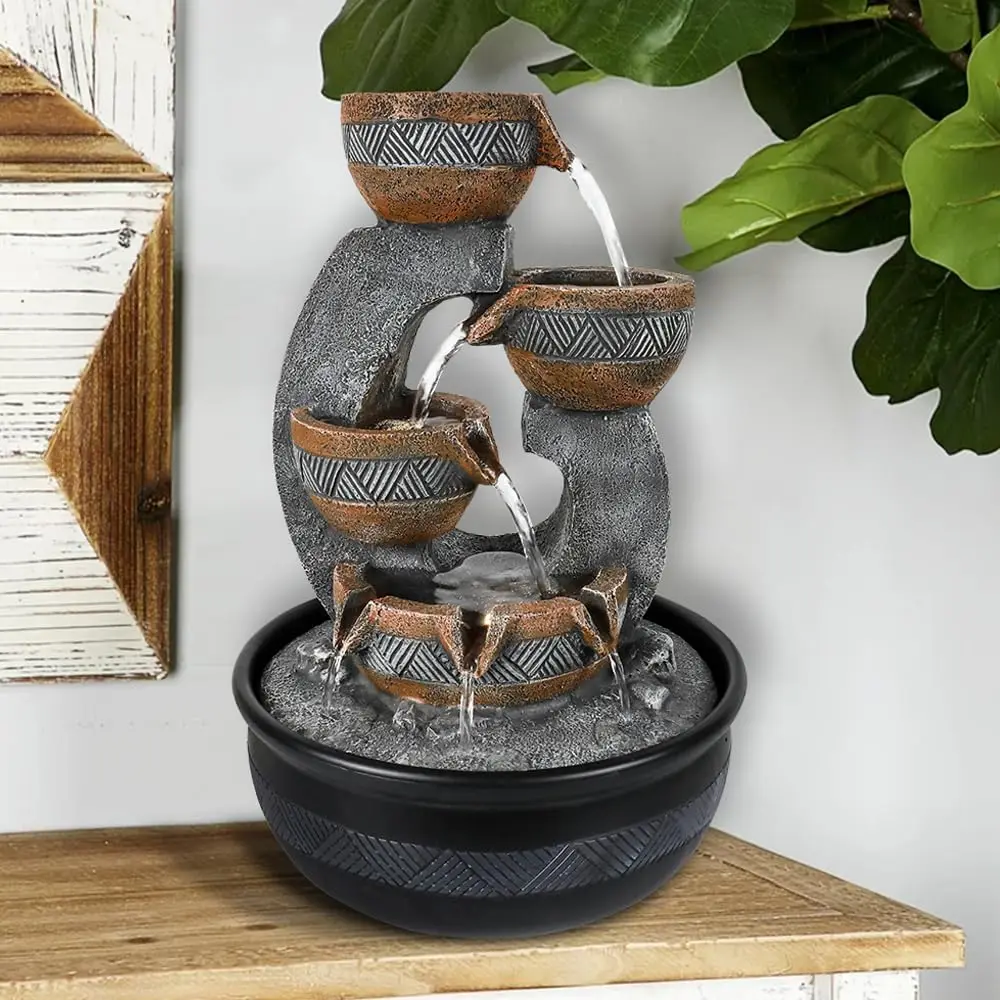 Fountain with LED Lights - Peaceful and Relaxing Water Sound - Small Desktop Waterfall Fountain for Home and Office Decoration
Fountain with LED Lights - Peaceful and Relaxing Water Sound - Small Desktop Waterfall Fountain for Home and Office Decoration