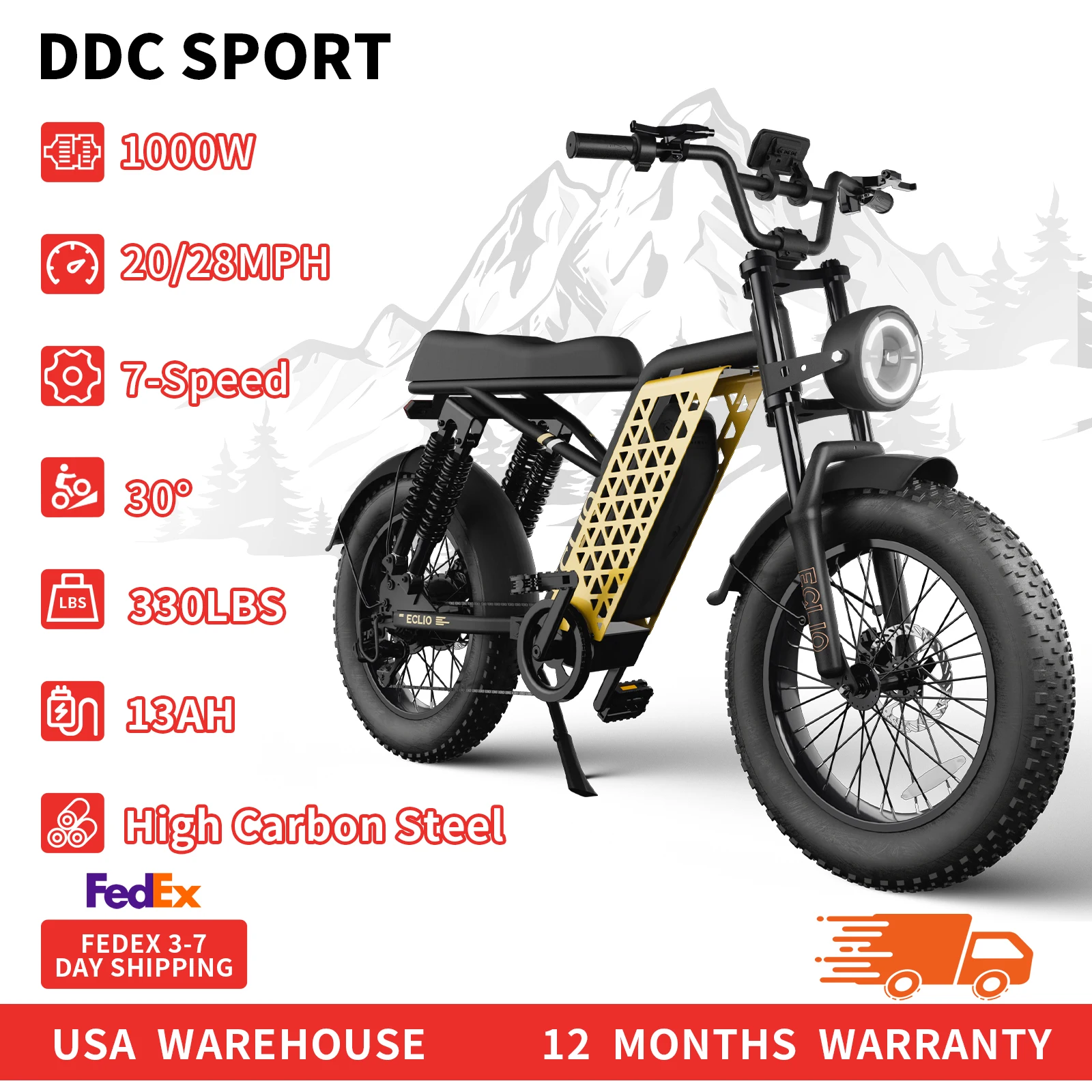 Электрический велосипед для взрослых, 20 миль в час, аккумулятор 48 В, 13 Ач, 40-65 миль, стиль электровелосипеда, электрический велосипед для бездорожья с толстыми шинами 20*4,0 дюйма,
Электрический велосипед для взрослых, 20 миль в час, аккумулятор 48 В, 13 Ач, 40-65 миль, стиль электровелосипеда, электрический велосипед для бездорожья с толстыми шинами 20*4,0 дюйма,