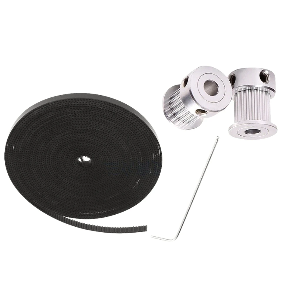 2GT-6 Timing Belt 2 Meters + 16T Belt Width 6mm Bore 5mm Pulley 2 pcs + L Wrench 2GT Rubber Synchronous Belt Kit for 3D Printer
2GT-6 Timing Belt 2 Meters + 16T Belt Width 6mm Bore 5mm Pulley 2 pcs + L Wrench 2GT Rubber Synchronous Belt Kit for 3D Printer