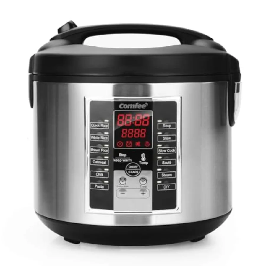 Rice Cooker Slow Cooker Steamer Stewpot Sauté All in One 12 Digital Cooking Programs Multi Cooker (5.2Qt ) Large Capacity. 24 H
Rice Cooker Slow Cooker Steamer Stewpot Sauté All in One 12 Digital Cooking Programs Multi Cooker (5.2Qt ) Large Capacity. 24 H