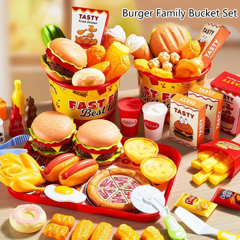 42Pcs Kids Kitchen Play Set - Simulation Hamburger & Fries | Pretend Cooking Toys | Montessori Interactive Gift
42Pcs Kids Kitchen Play Set - Simulation Hamburger & Fries | Pretend Cooking Toys | Montessori Interactive Gift