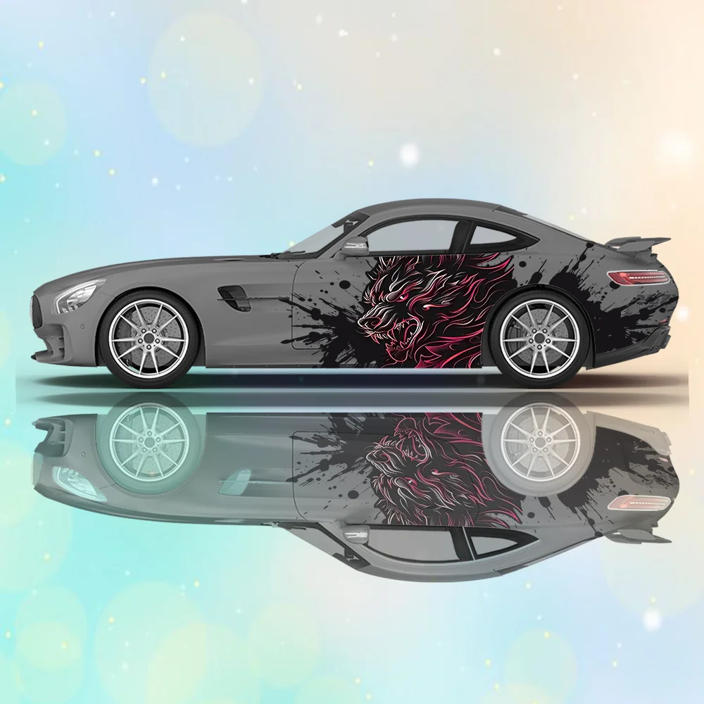 Fierce Wolf Baring Its Teeth Print Car Side Sticker Decor Protection, Waterproof Self-adhesive Decal Auto Accessories Wrap Cover
Fierce Wolf Baring Its Teeth Print Car Side Sticker Decor Protection, Waterproof Self-adhesive Decal Auto Accessories Wrap Cover
