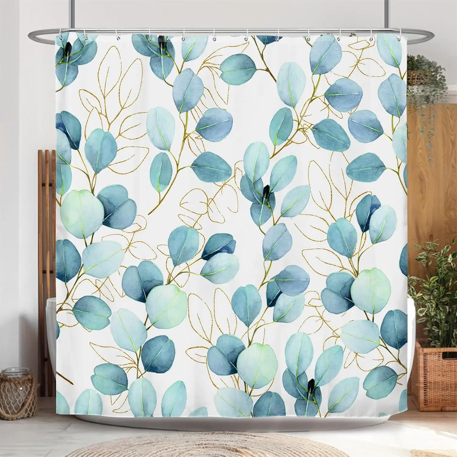Watercolor Eucalyptus Leaves Shower Curtain Bathroom Decor Waterproof Botanical Greenery Polyester Material for Modern Home Bath
Watercolor Eucalyptus Leaves Shower Curtain Bathroom Decor Waterproof Botanical Greenery Polyester Material for Modern Home Bath