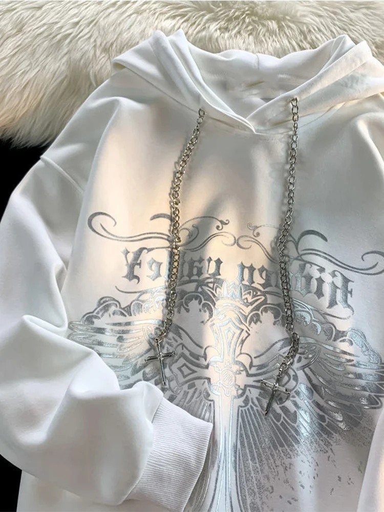 Loose Couple Hoodie Jacket Thickened Women's Cross Chain Design Autumn Winter Sweatshirt Korean Style Long Sleeve Printed Inn...
Loose Couple Hoodie Jacket Thickened Women's Cross Chain Design Autumn Winter Sweatshirt Korean Style Long Sleeve Printed Inn...